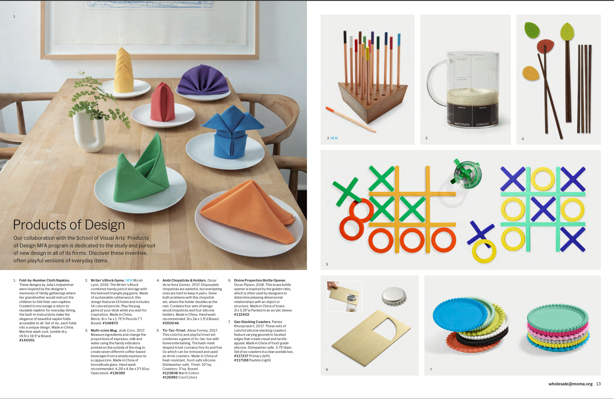 Student-Designed Products Debut in Spring 2020 MoMA Catalog